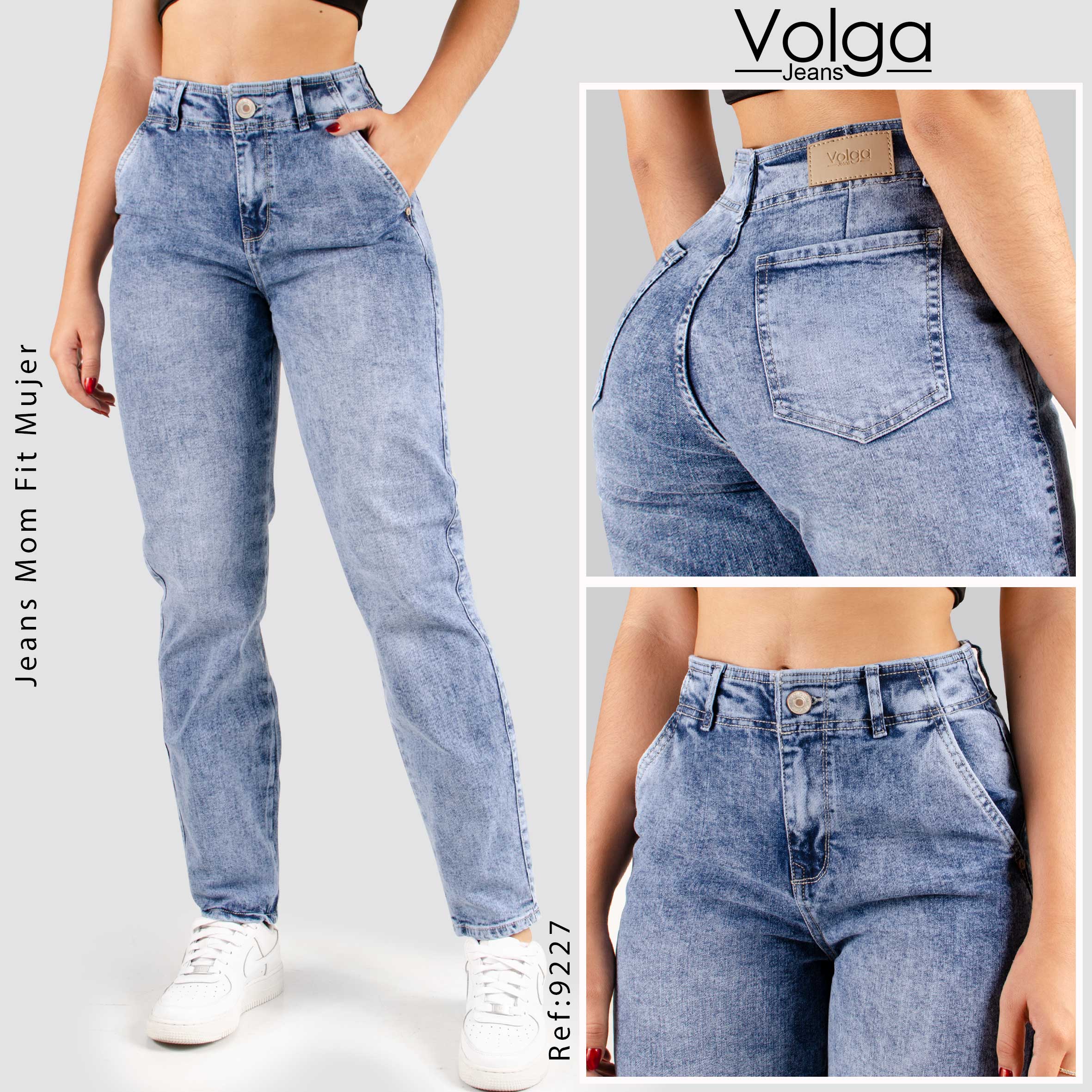 JEANS MUJER MOM FIT TIRO ALTO 9227