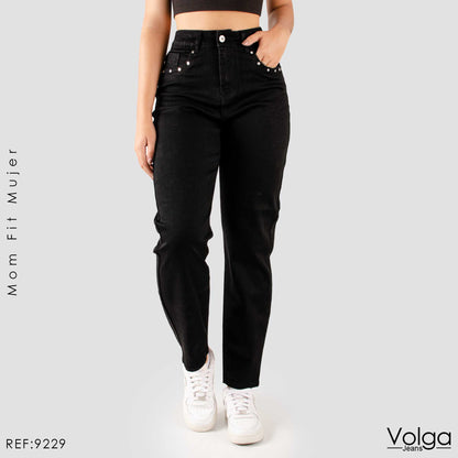 JEANS MUJER MOM TIRO ALTO 9229