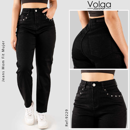 JEANS MUJER MOM TIRO ALTO 9229