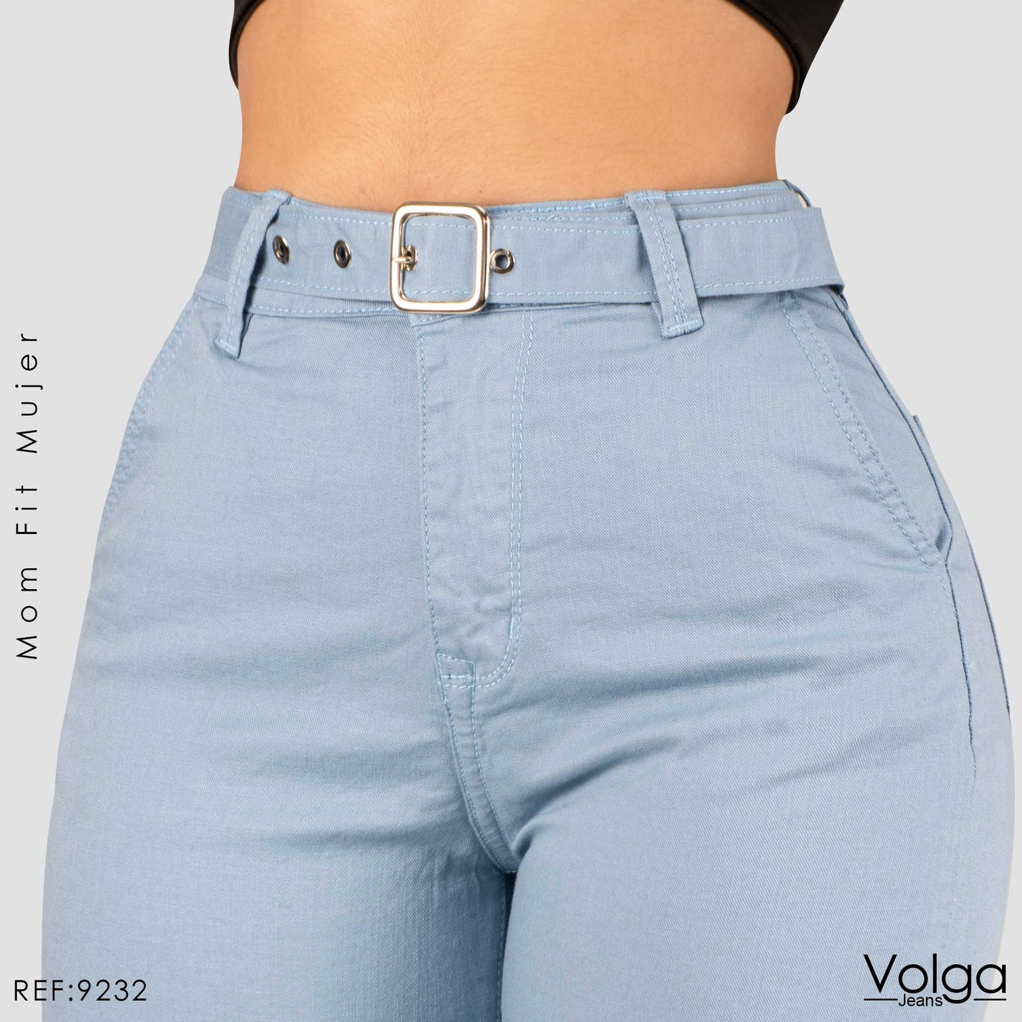 PANTALON DRILL MUJER TIRO ALTO 9232