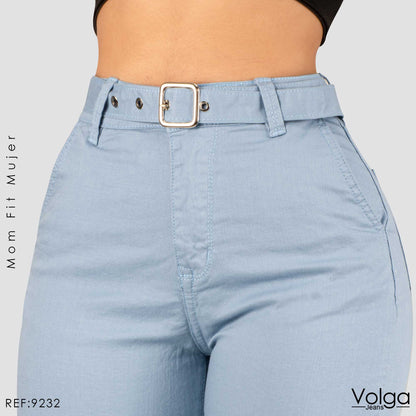 PANTALON DRILL MUJER TIRO ALTO 9232