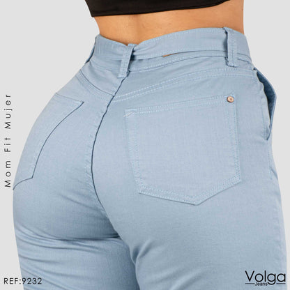 PANTALON DRILL MUJER TIRO ALTO 9232