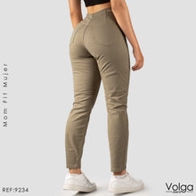 Cargar imagen en el visor de la galería, PANTALON DRILL MUJER MOM FIT TIRO ALTO 9234
