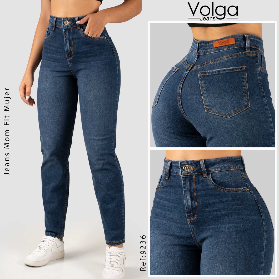 JEANS MUJER MOM FIT TIRO ALTO 9236