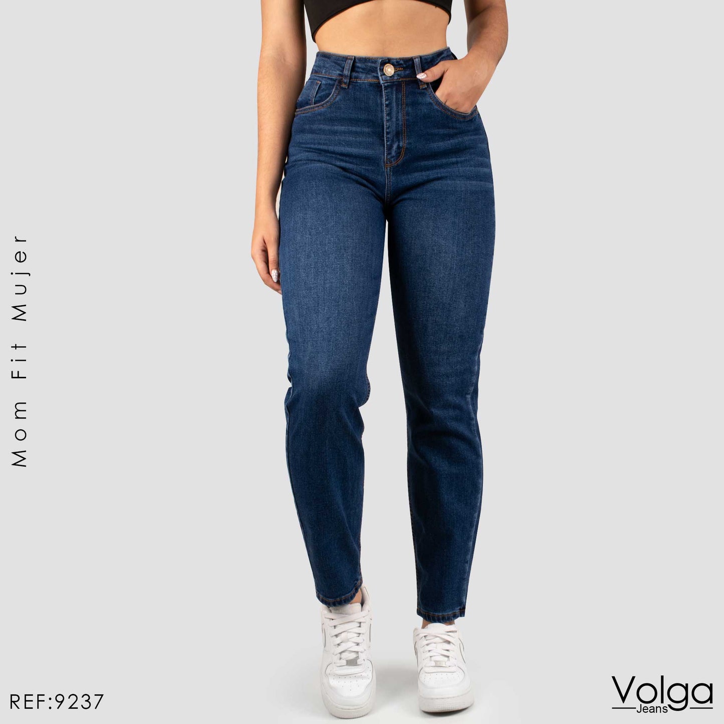 JEANS MUJER MOM FIT TIRO ALTO 9237