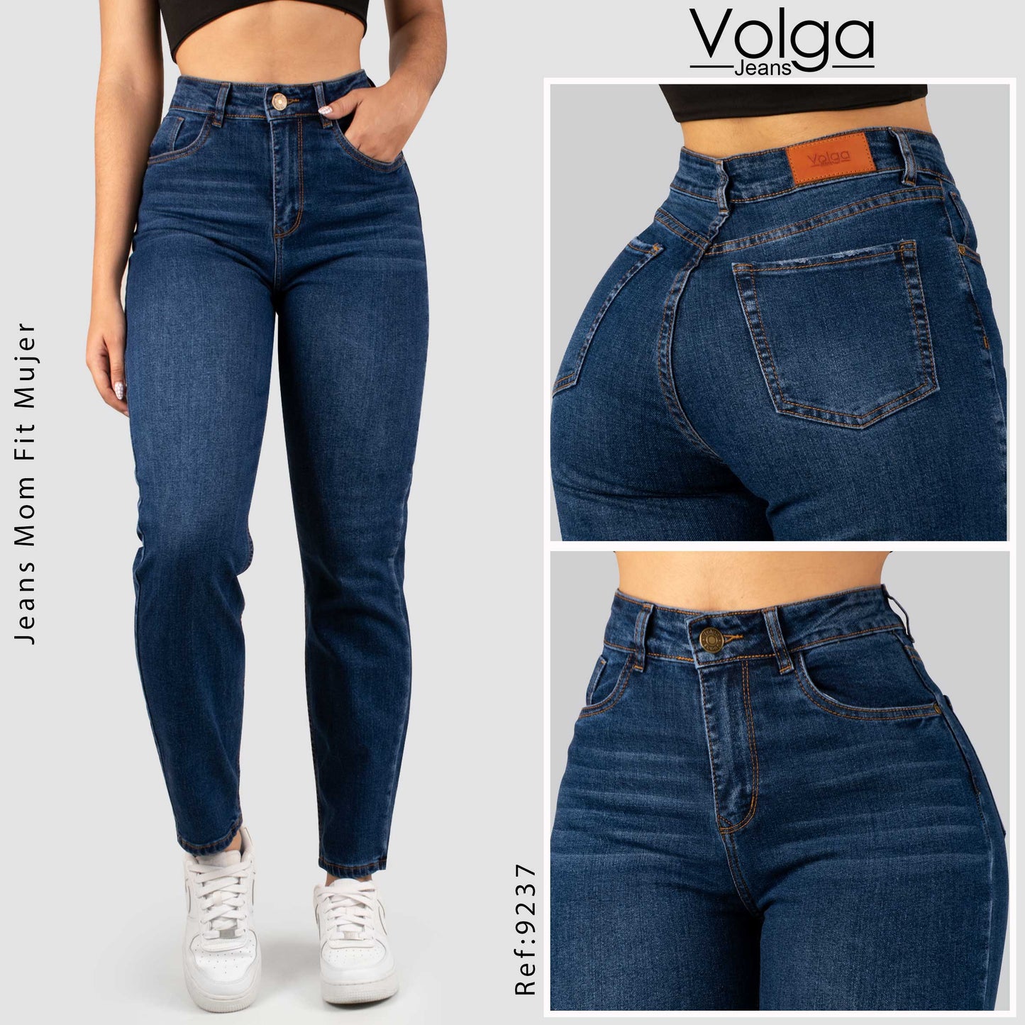 JEANS MUJER MOM FIT TIRO ALTO 9237