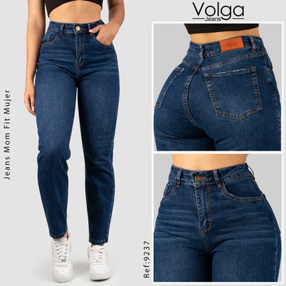 JEANS MUJER MOM FIT TIRO ALTO 9237