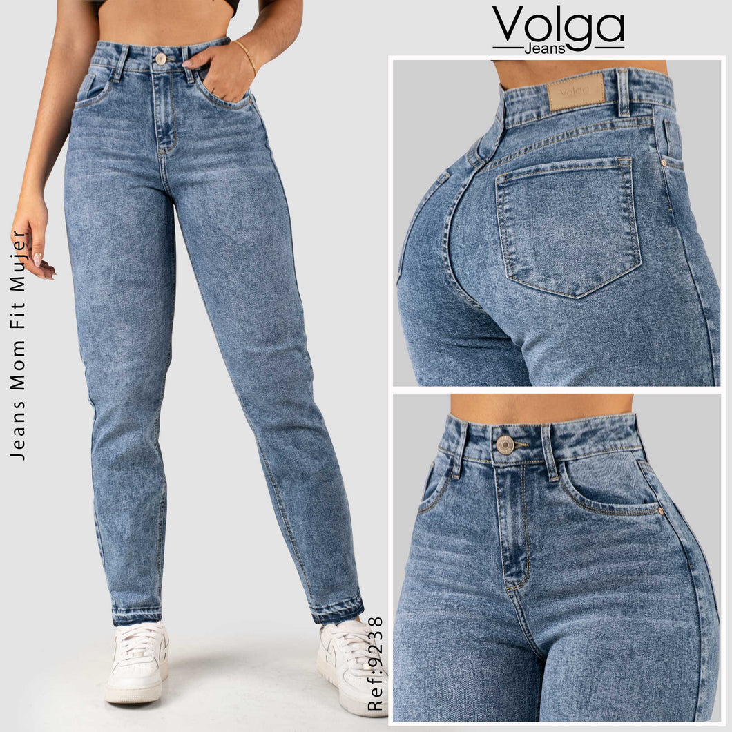 JEANS MUJER MOM FIT TIRO ALTO 9238