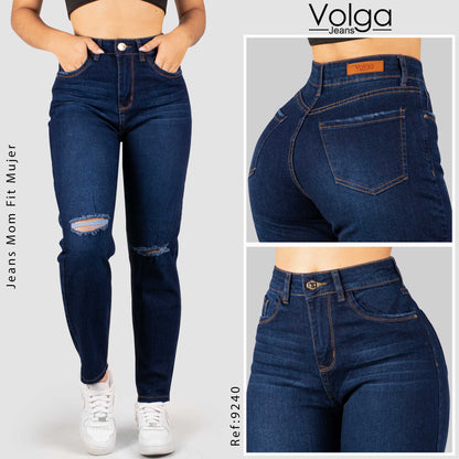 JEANS MUJER MOM FIT TIRO ALTO 9240