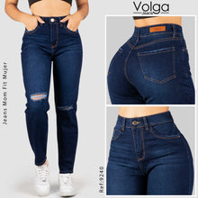 Cargar imagen en el visor de la galería, JEANS MUJER MOM FIT TIRO ALTO 9240
