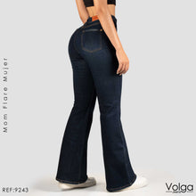 Cargar imagen en el visor de la galería, JEANS MUJER MOM FLARE TIRO ALTO 9243
