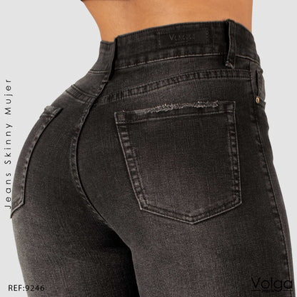 JEANS MUJER SKINNY TIRO ALTO 9246