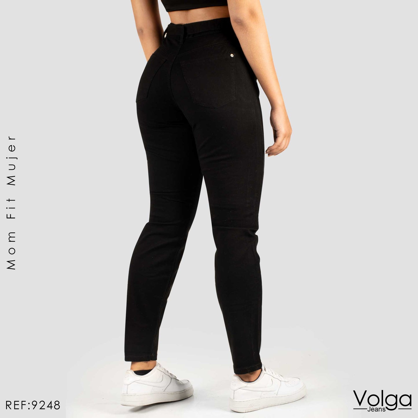 PANTALON DRILL MUJER MOM FIT TIRO ALTO 9248