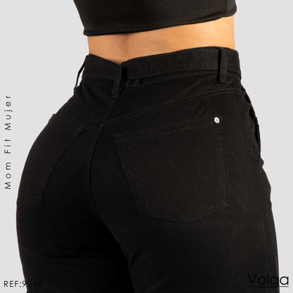 PANTALON DRILL MUJER MOM FIT TIRO ALTO 9248