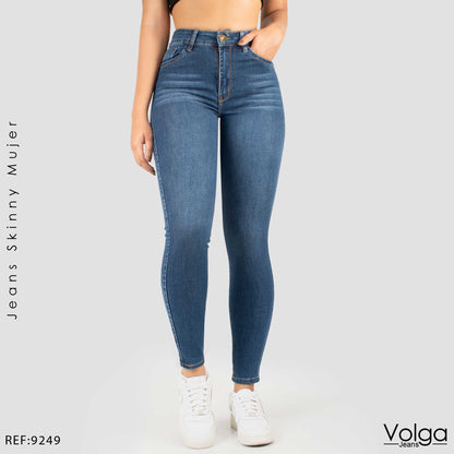 JEANS MUJER SKINNY TIRO ALTO 9249