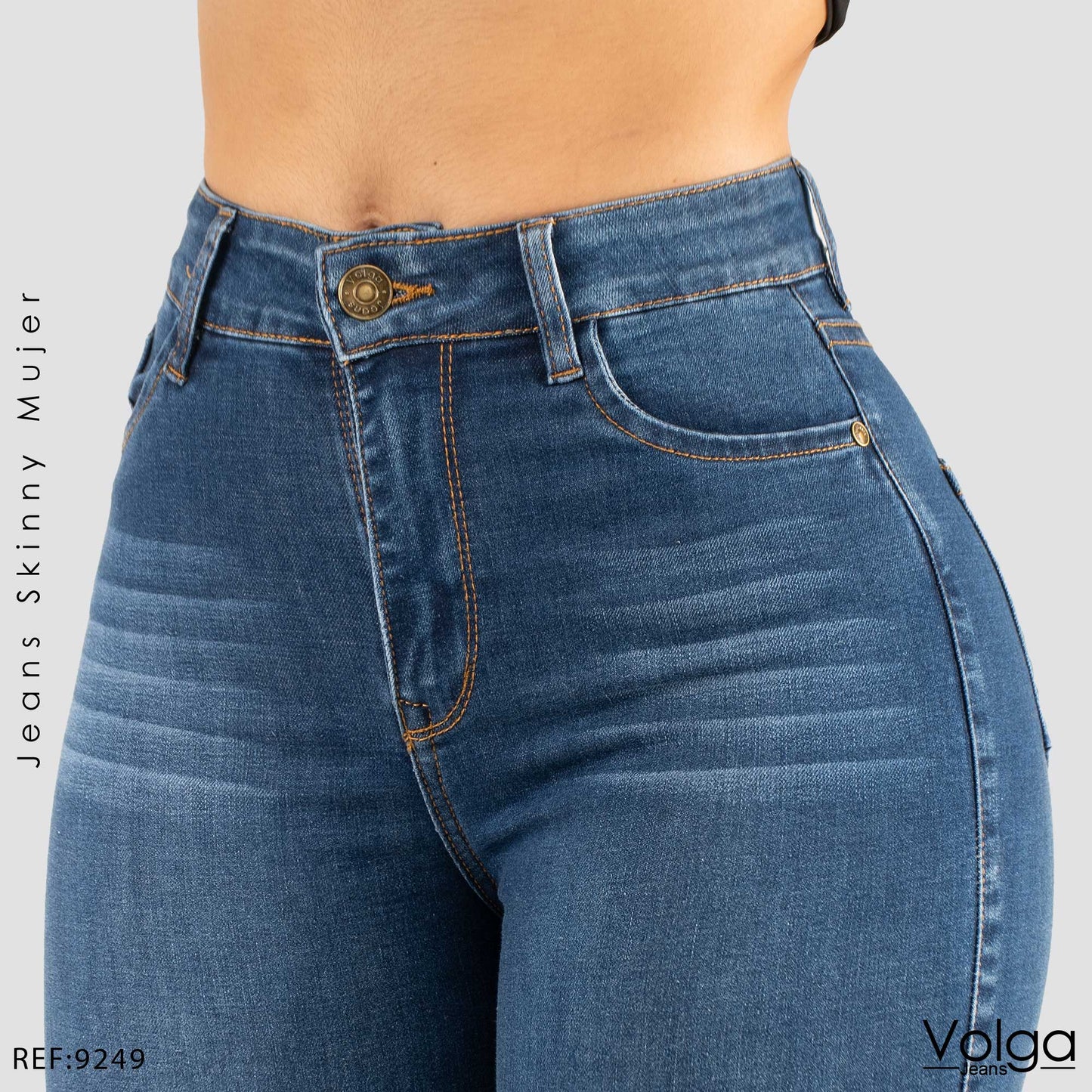 JEANS MUJER SKINNY TIRO ALTO 9249