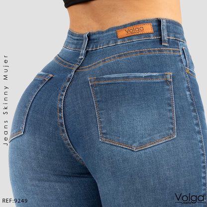 JEANS MUJER SKINNY TIRO ALTO 9249