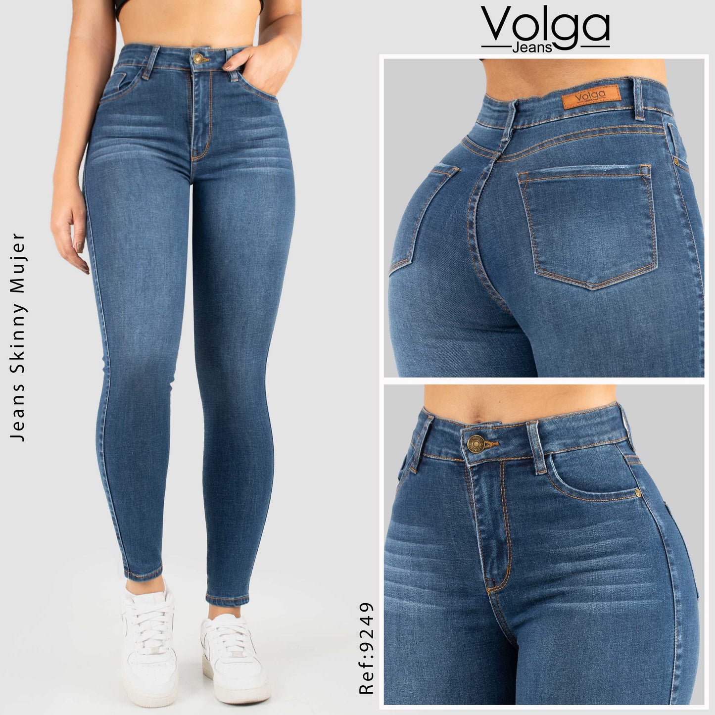 JEANS MUJER SKINNY TIRO ALTO 9249