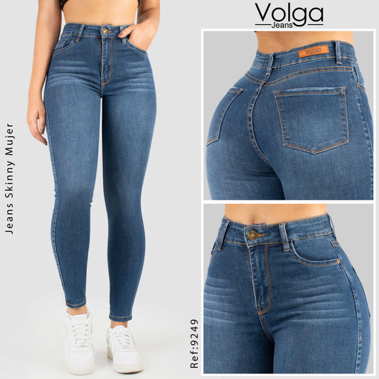 JEANS MUJER SKINNY TIRO ALTO 9249