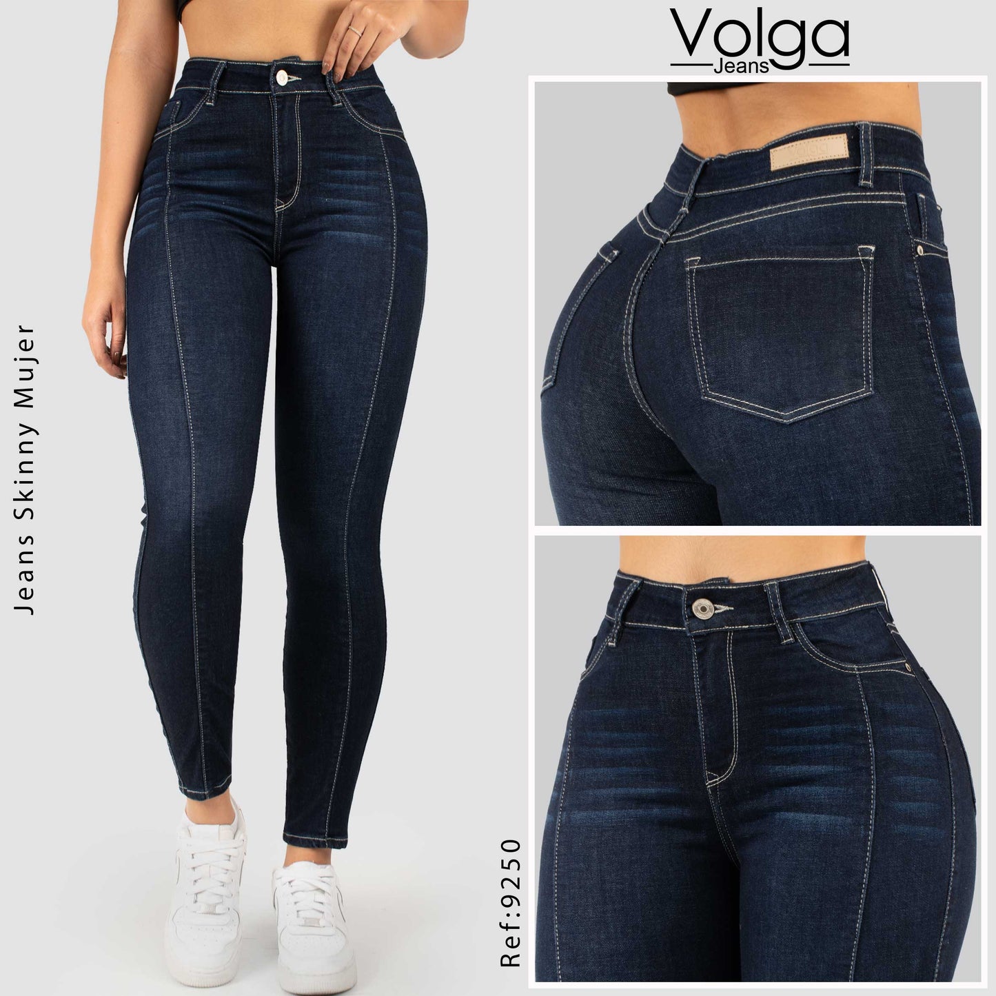 JEANS MUJER SKINNY TIRO ALTO 9250