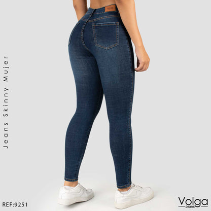 JEANS MUJER SKINNY TIRO ALTO 9251