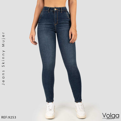 JEANS MUJER SKINNY TIRO ALTO 9253