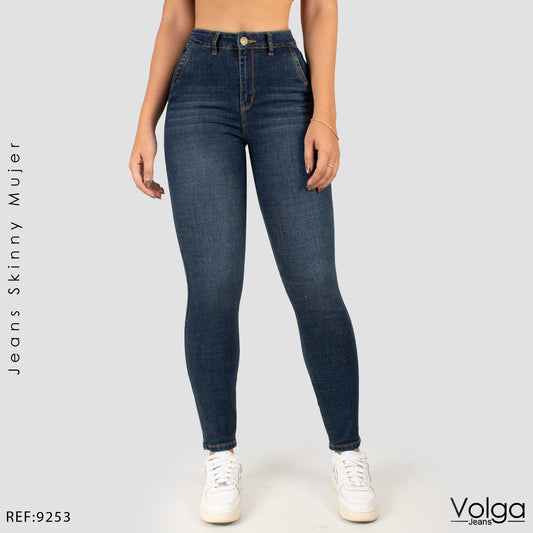 JEANS MUJER SKINNY TIRO ALTO 9253