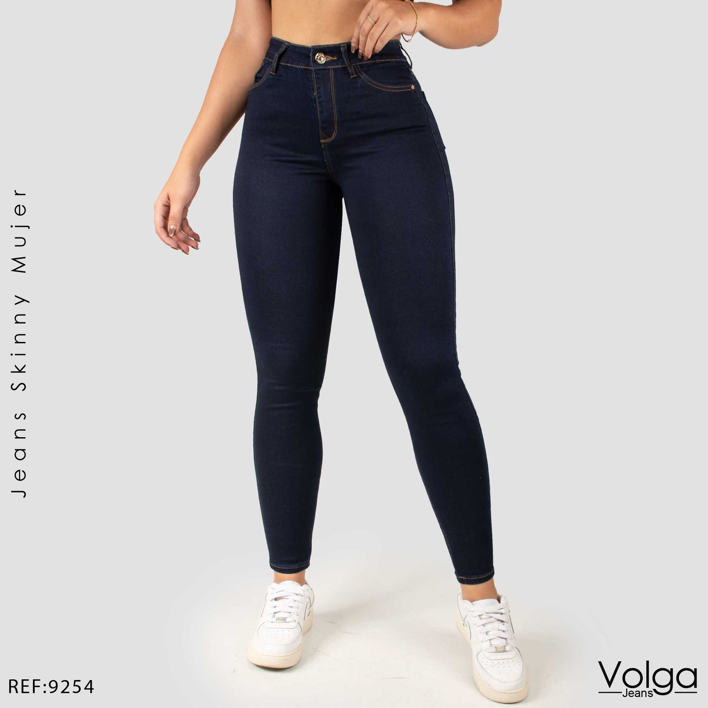 JEANS MUJER SKINNY TIRO ALTO 9254