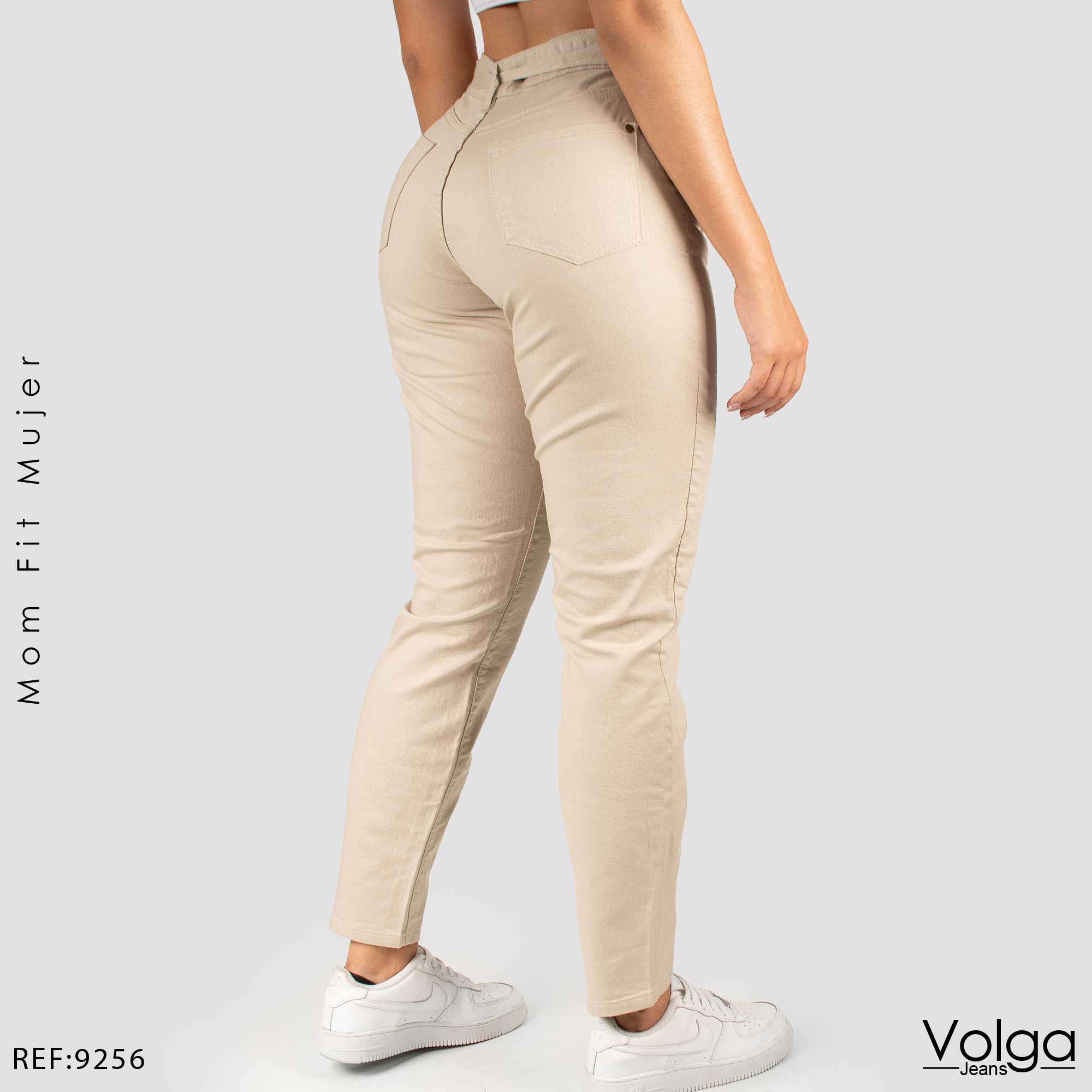 PANTALON DRILL MUJER TIRO ALTO 9256