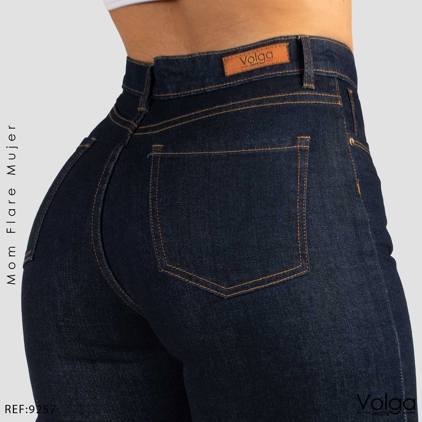 JEANS MUJER MOM FLARE TIRO ALTO 9257