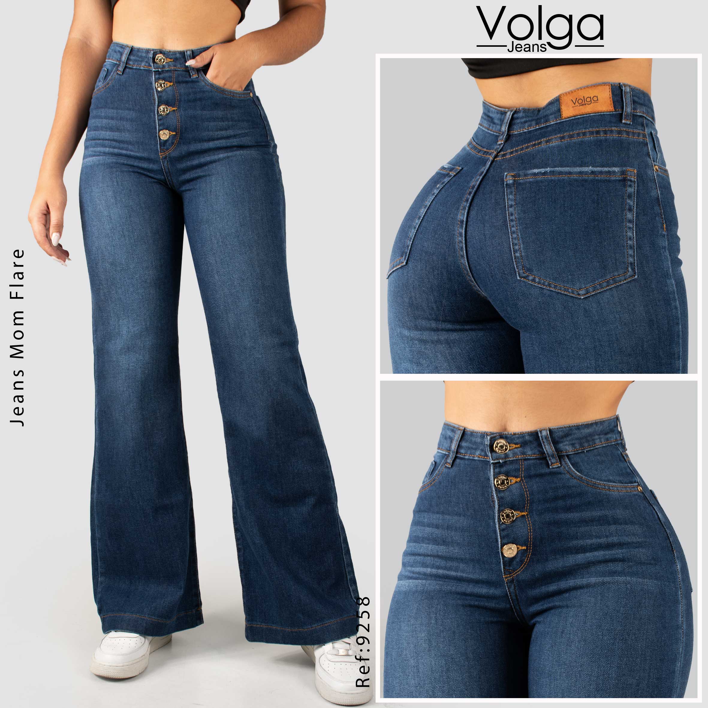 JEANS MUJER BOTA ANCHA TIRO ALTO 9258