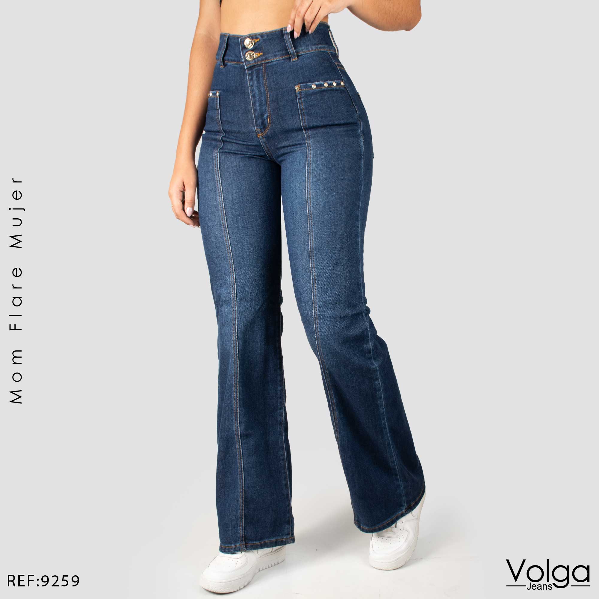 JEANS MUJER BOTA ANCHA TIRO ALTO 9259