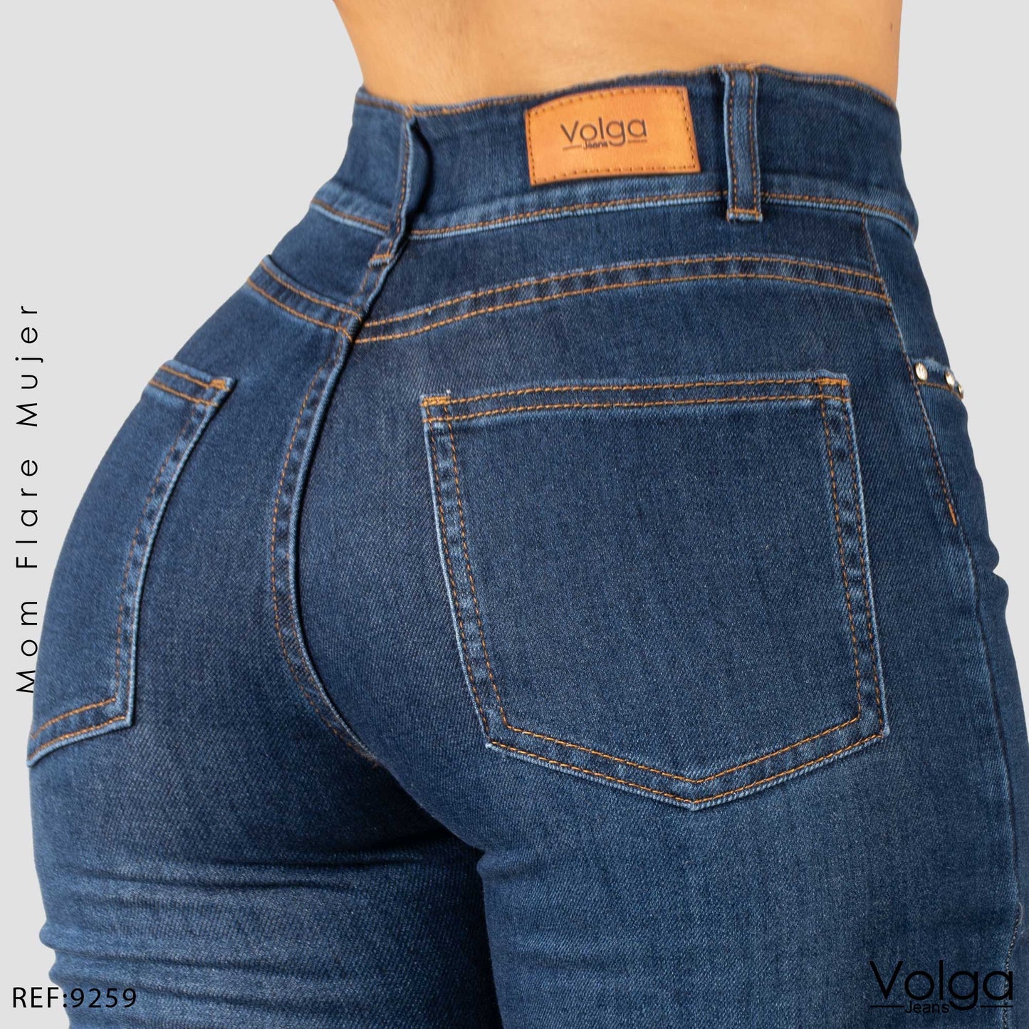 JEANS MUJER MOM FLARE TIRO ALTO 9259