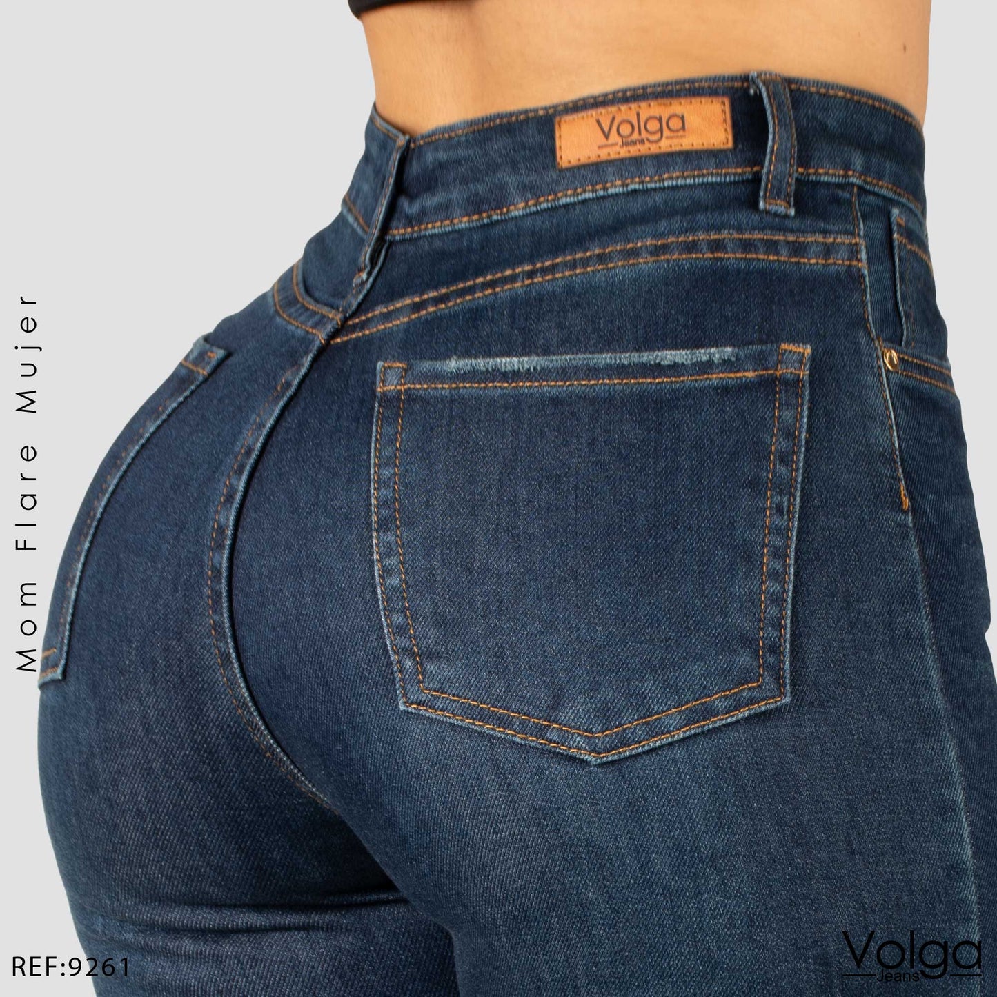 JEANS MUJER MOM FLARE TIRO ALTO 9261
