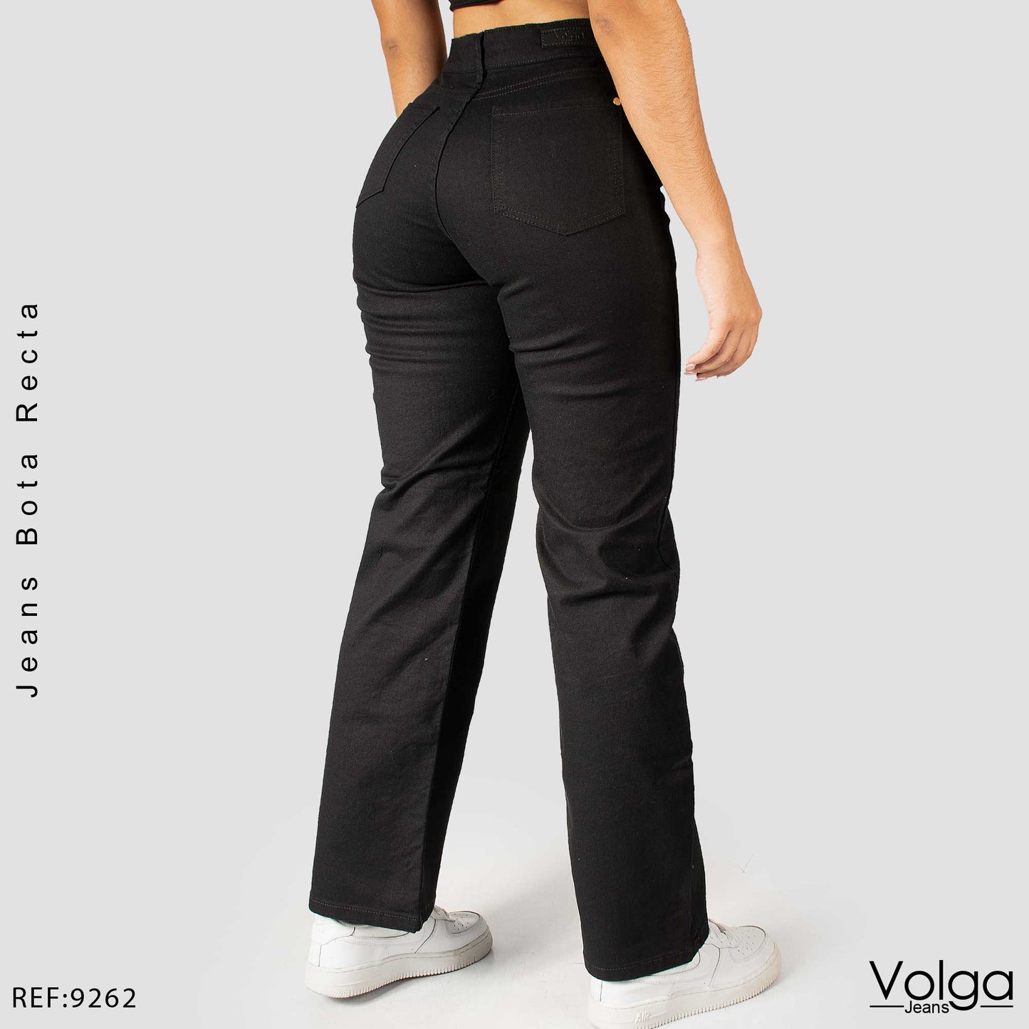 PANTALON DRILL MUJER BOTA RECTA TIRO ALTO 9262