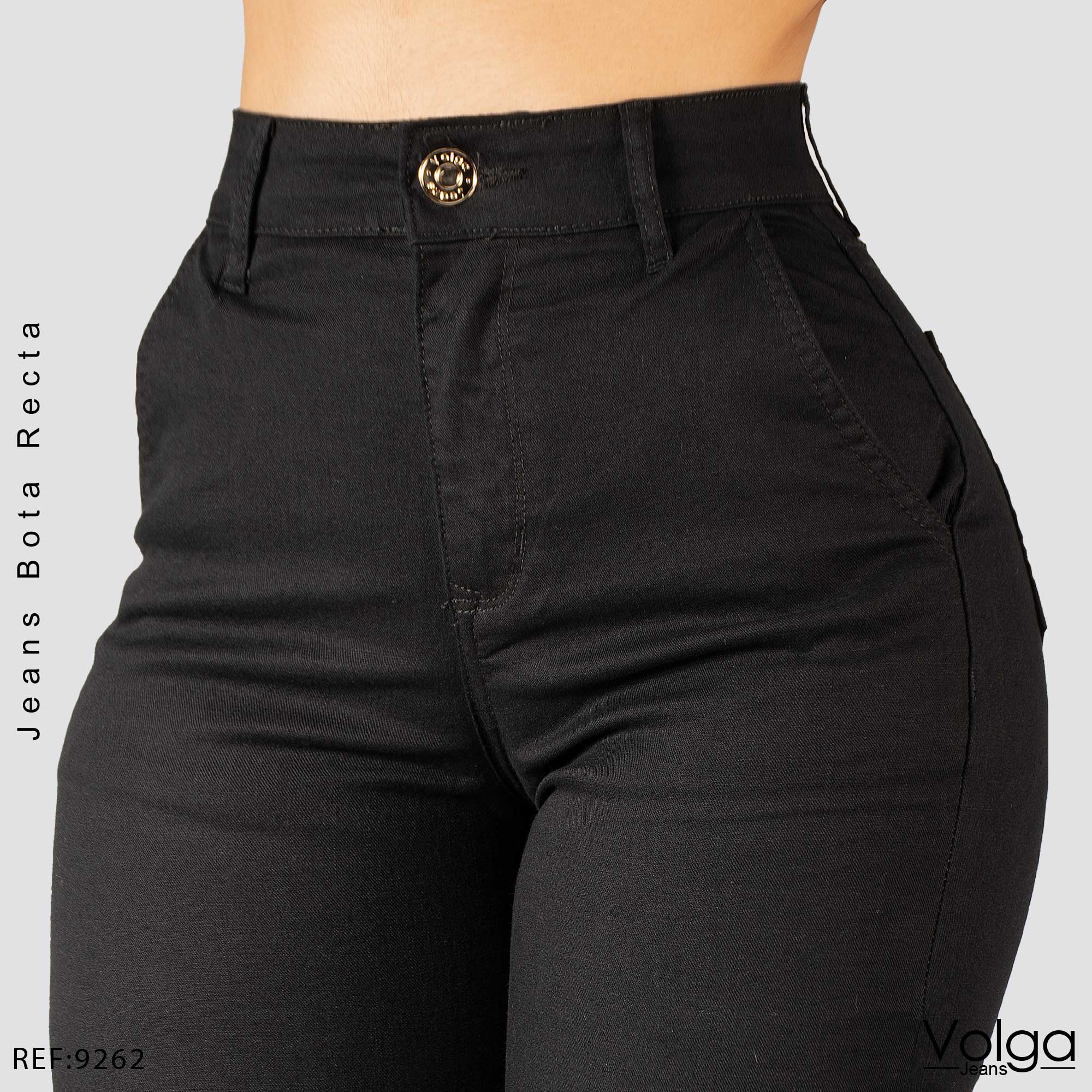 PANTALON DRILL MUJER BOTA RECTA TIRO ALTO 9262