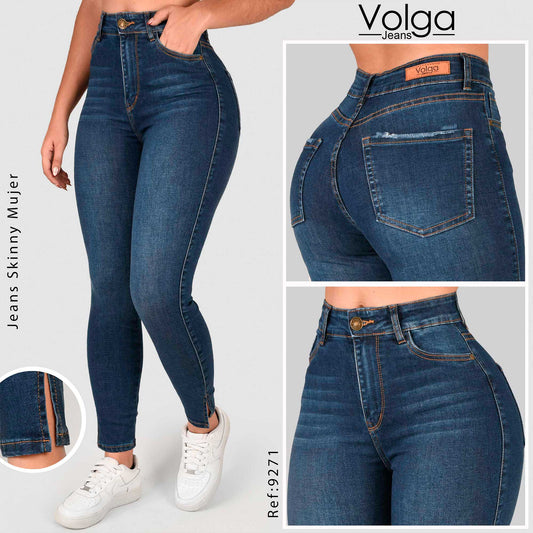 JEANS MUJER SKINNY TIRO ALTO 9271