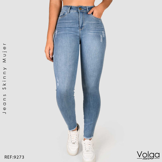 JEANS MUJER SKINNY TIRO ALTO 9273