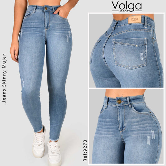 JEANS MUJER SKINNY TIRO ALTO 9273