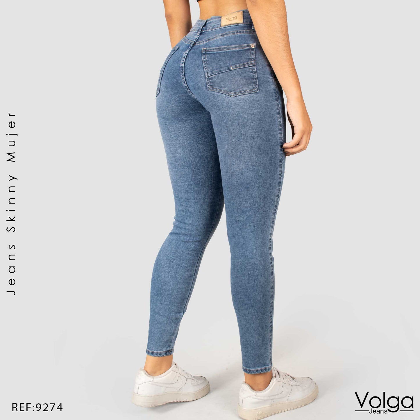 JEANS MUJER SKINNY TIRO ALTO 9274