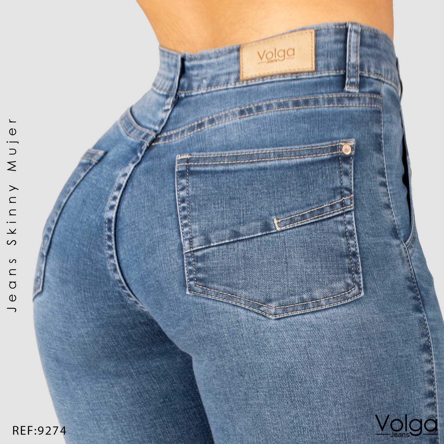 JEANS MUJER SKINNY TIRO ALTO 9274