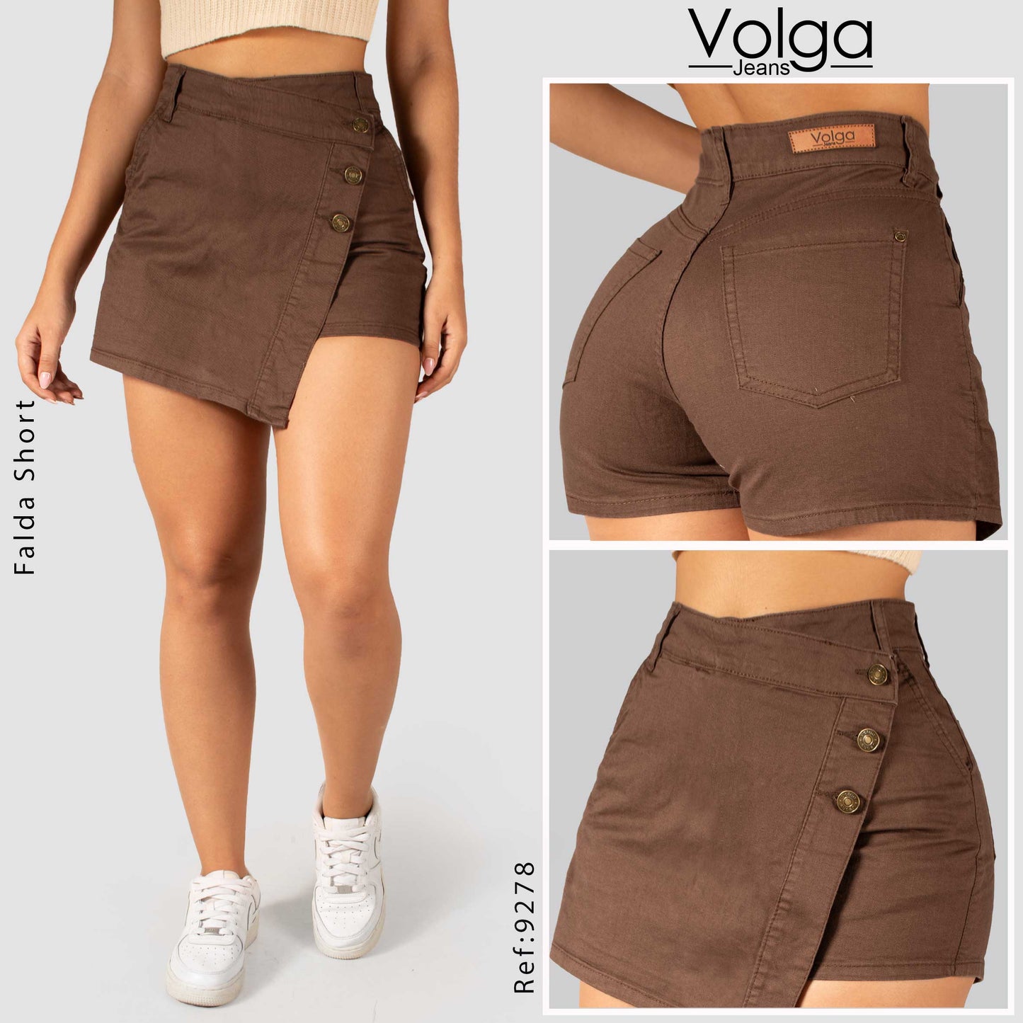 FALDA SHORT TIRO ALTO 9278