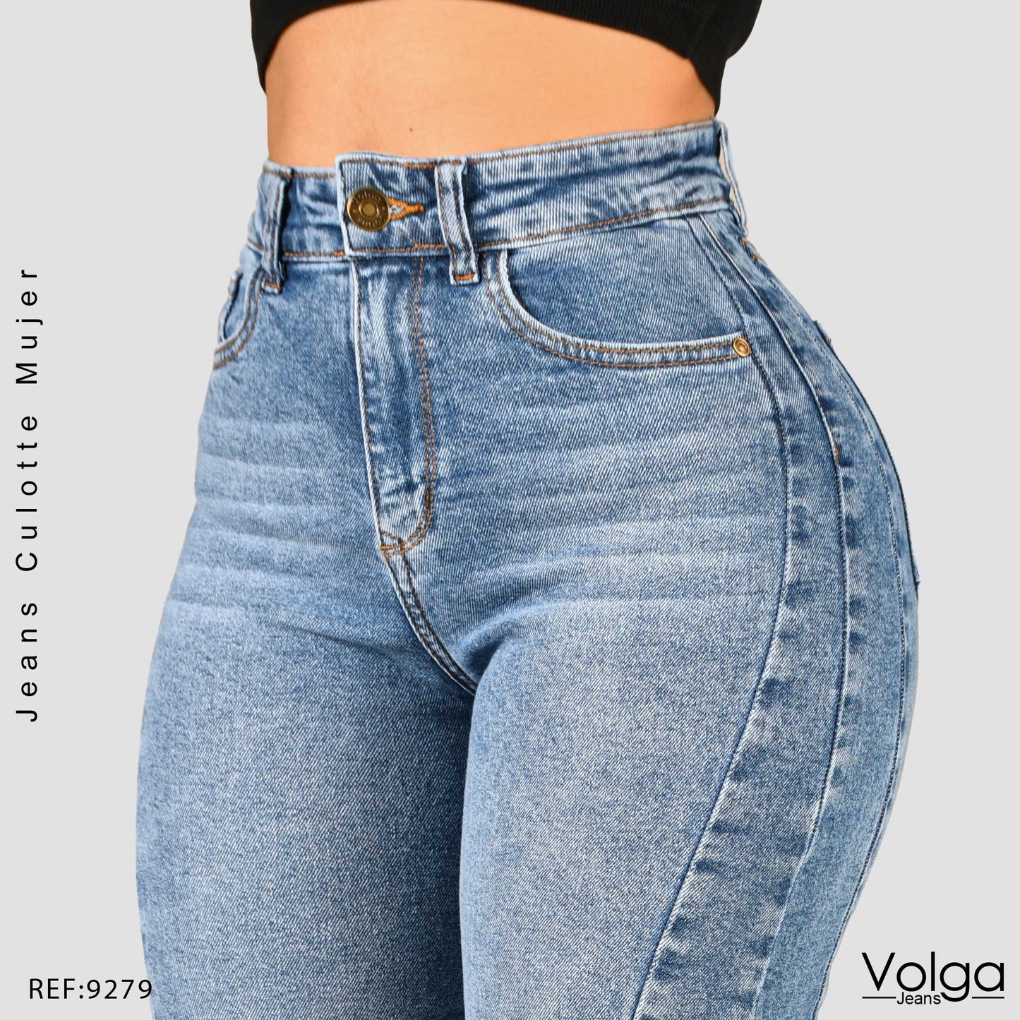 JEANS MUJER CULOTTE TIRO ALTO 9279