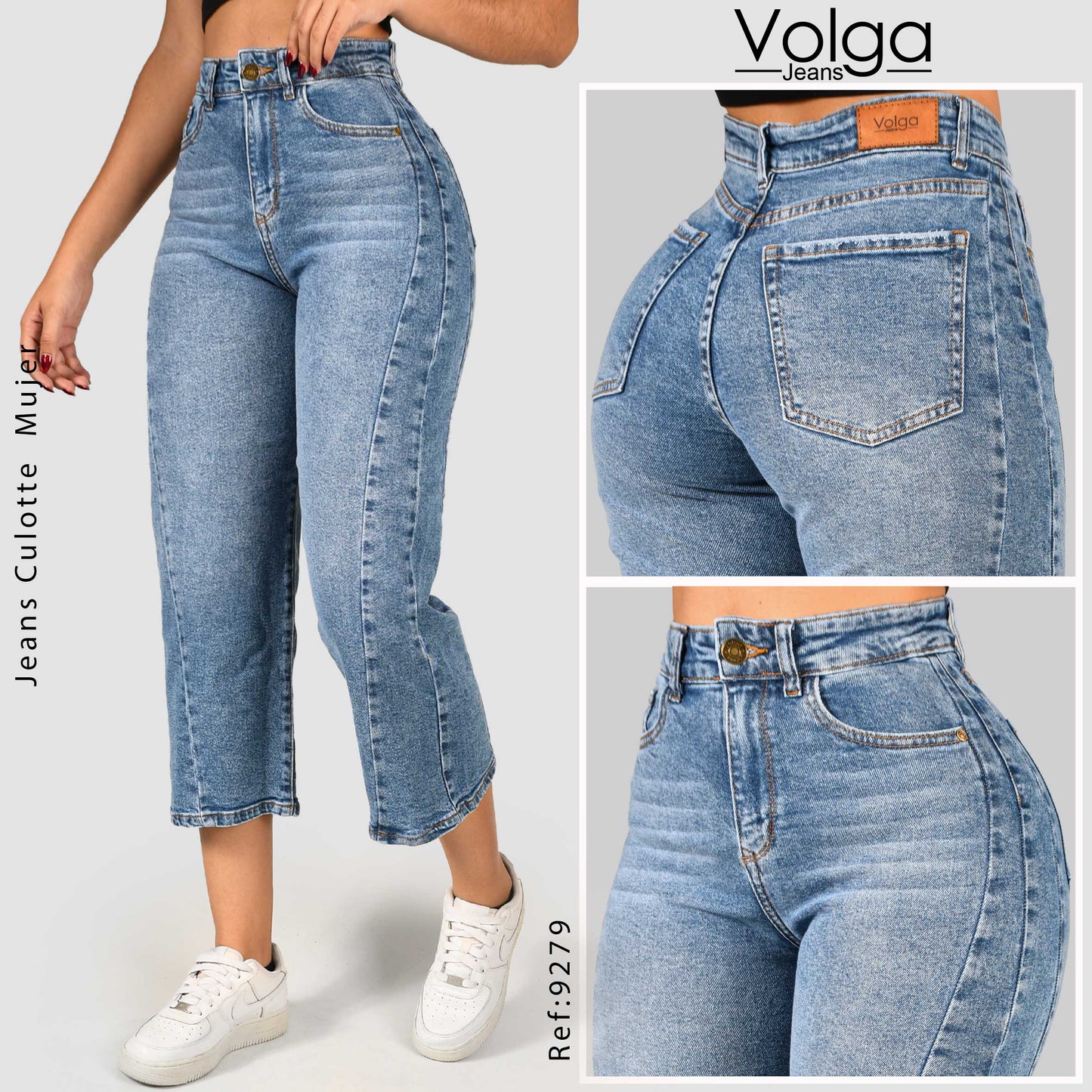 JEANS MUJER CULOTTE TIRO ALTO 9279