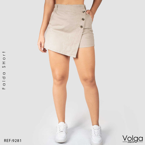 FALDA SHORT TIRO ALTO 9281