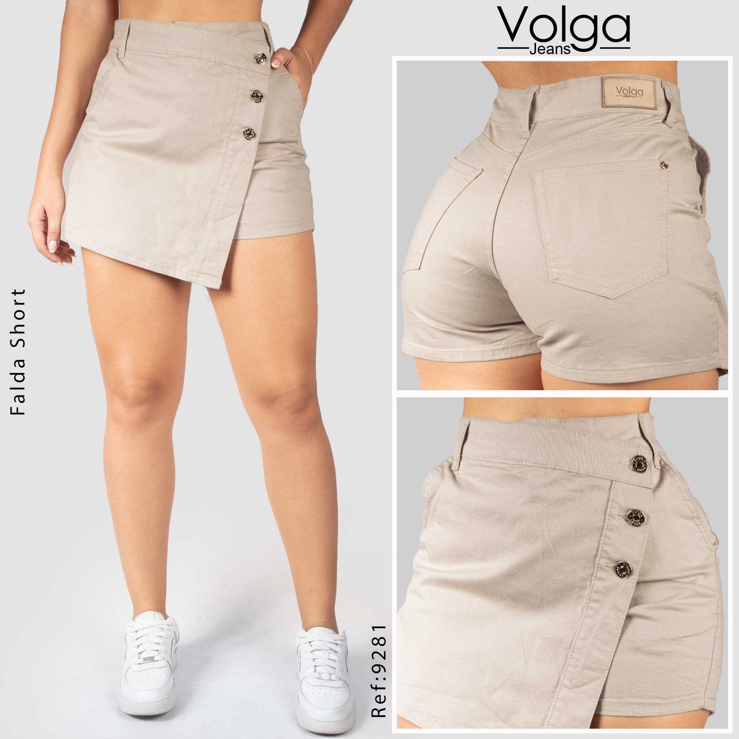 FALDA SHORT TIRO ALTO 9281