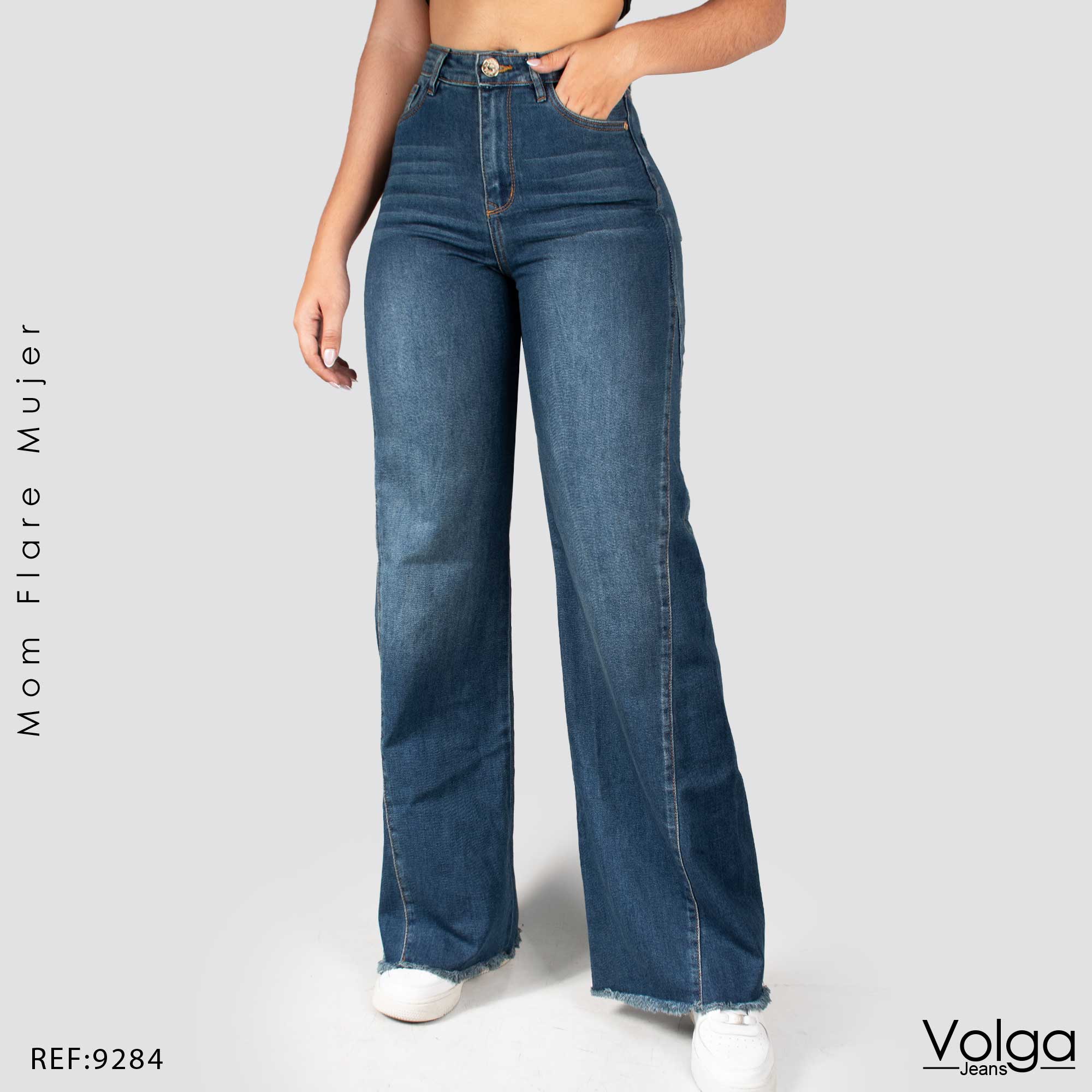 JEANS MUJER BOTA ANCHA TIRO ALTO 9284