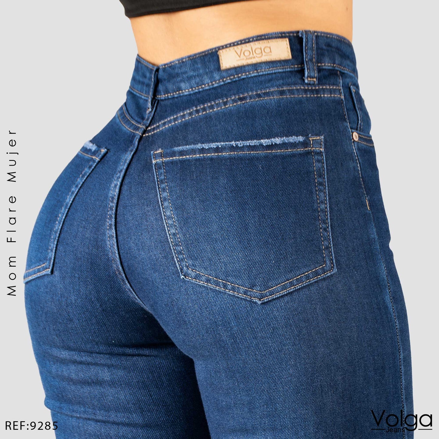 JEANS MUJER MOM FLARE TIRO ALTO 9285