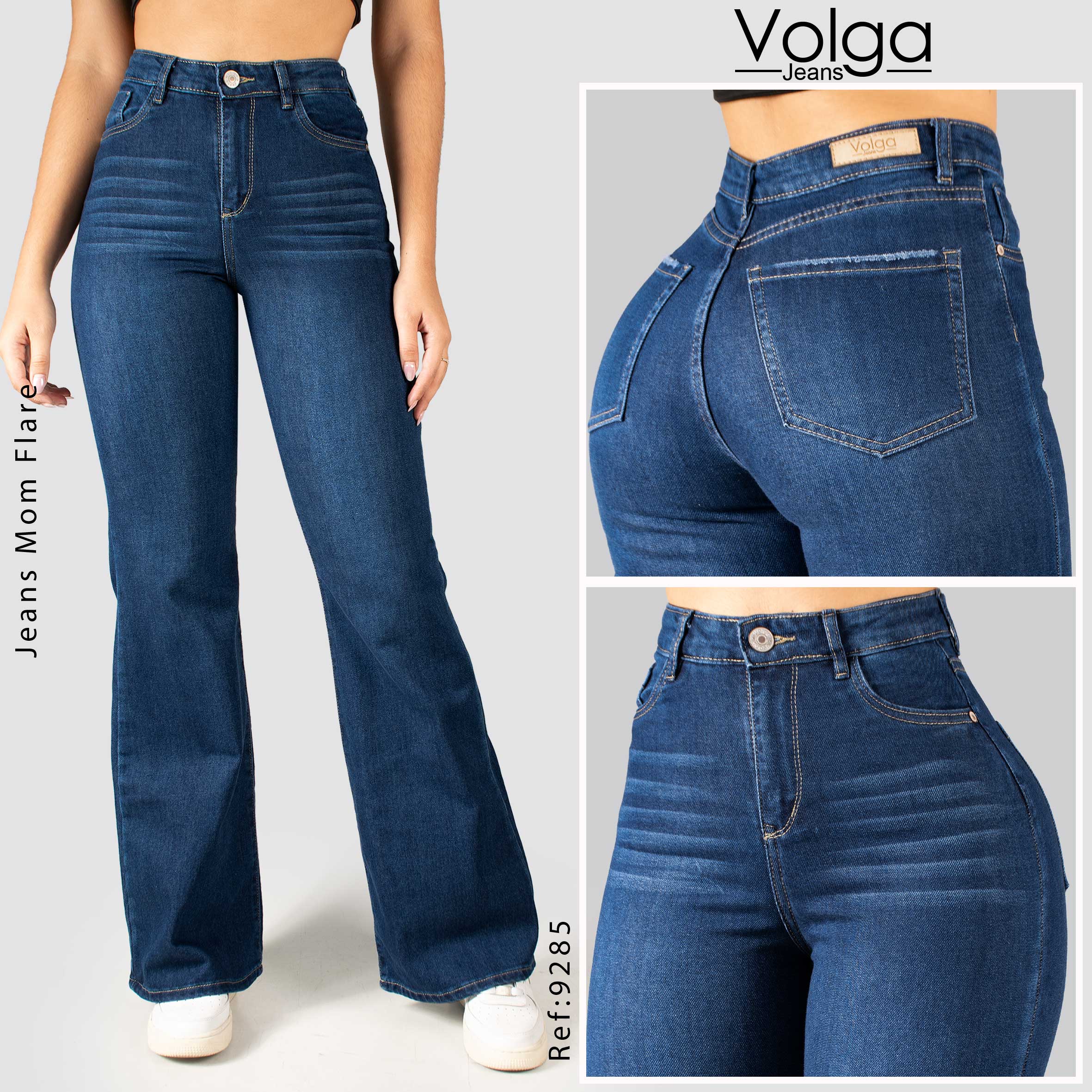 JEANS MUJER BOTA ANCHA ALTO 9285