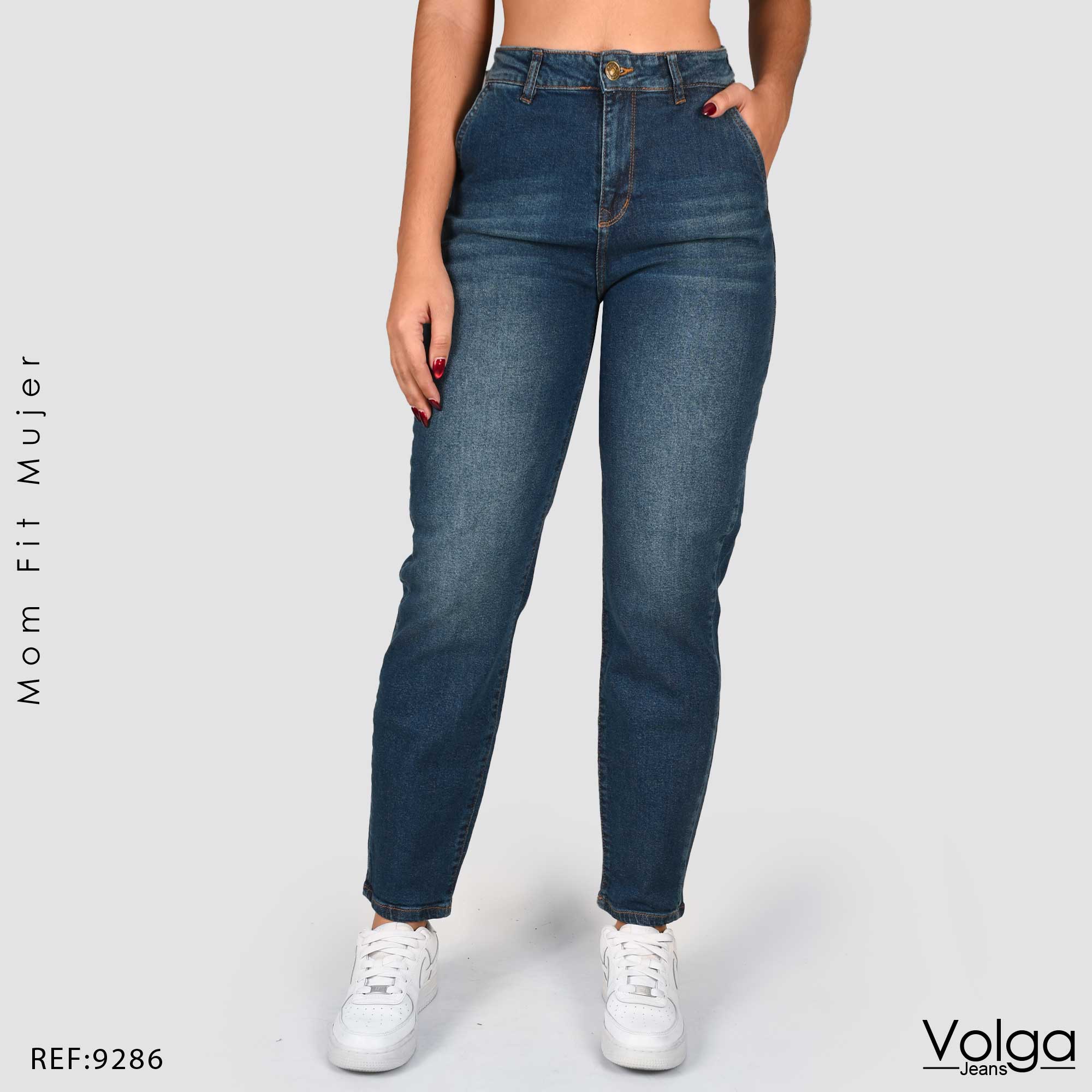 JEANS MUJER MOM FIT TIRO ALTO 9286